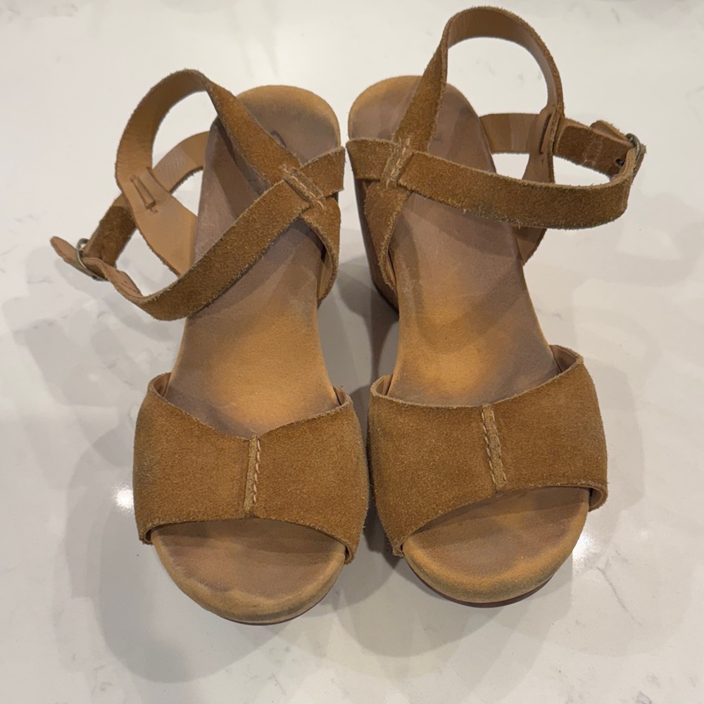 Clarks Brown Suede Sandals